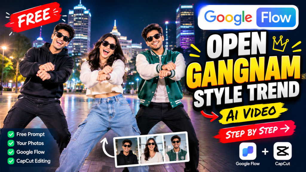 Open Gangnam Style Trend: Create a Viral Group Dance AI Video with Google Flow