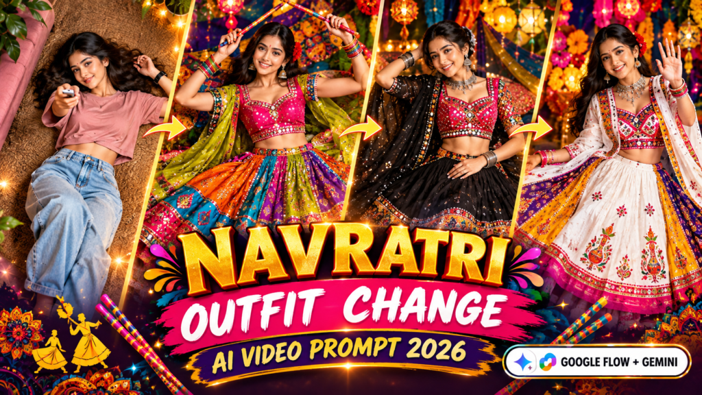 Navratri Outfit Change AI Video Prompt 2026: Detailed Guide