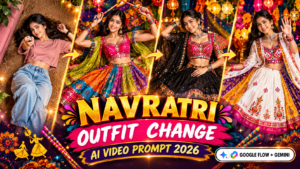 Navratri Outfit Change AI Video Prompt 2026: Detailed Guide