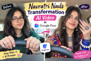 Navratri Nails Transformation AI Video Using Google Flow (2026)
