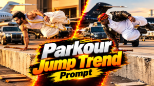 Parkour Jump Trend Prompt: Create a Viral Airport AI Video with Google Flow for Free